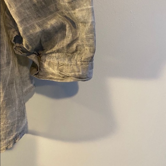 Olive green chiffon Blouse - Picture 6 of 9